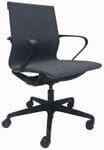 LiteFitt Stretch Linen Office Chair in Charcoal Gray