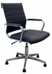 Padded Modern Classic Swivel Guest Chair - Optional Armrests