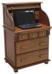 29&quotW Solid Oak Laptop Computer Scholar's Desk - Made in USA