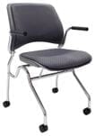 300-Pound Capacity Padded Flip Seat Nesting Chair w/ Armrests