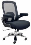 500 Lbs. Capacity Large Person Mesh Desk Chair with Flip Up Arms & Chrome Base