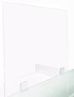 EZ Install 30&quotW x 24&quotH Reception Sneeze Guard with Polycarbonate Clamps - IN STOCK!