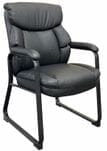 400 Lbs. Capacity Heavy Duty Leather Guest / Reception Chair