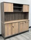 Contrasts Rustic 63" Storage Credenza with Hutch