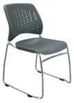 Gray 300 lb. Capacity Premium Ganging Stacking Chair