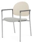 Chat Stackable Guest Chair in Upgrade Fabric/Healthcare Vinyl with Poly Backrest