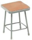 24&quotH Square Fixed Height Heavy-Duty Lab Stool - 300-lb Weight Capacity