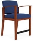 Amherst Wood Frame Hip Chair in Standard Fabric or Vinyl