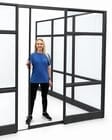 7'H Sliding Glass Door with Black Frame