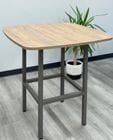 40" Square Contrasts Rustic Standing Height Meeting Table
