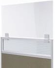 36&quotW x 16&quotH - Clamp On Cubicle Height Extender for 1.25" - 2.5" Thick Panels - IN STOCK!