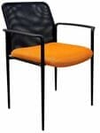 Mesh Stacking Chair in Black Back with Orange Seat - FREE With $1,000.00 Purchase!