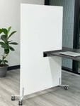 36&quotW x 60&quotH White Portable Hoteling Desk Privacy Divider