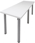 8' x 3' Standing Height Conference Table w/Round Post Legs