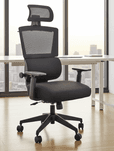 Black Mesh Ergonomic Desk chair w/Shiatsu Massage & Heat Functions