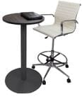 24" Round  x 41&quotH Metal Disc Base Cafe/Bar Height Table - Other Sizes Available
