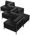 Black Tufted Modular 5-Seat Zig Zag Sofa Black Tufted Modular 5-Seat Zig Zag Sofa