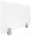 24&quotW x 16&quotH - Clamp On Cubicle Sneeze Guard for .75" - 1.25" Thick Panels