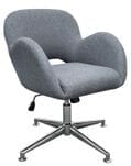 Vintage Gray Fabric Low Back Swivel Guest Chair - FREE with $3000.00 Purchase