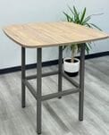 40&quot Square Contrasts Rustic Standing Height Meeting Table