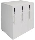 3-Person Digital  Keypad 30&quotH Stackable Office Storage Locker in White or Charcoal