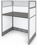 36&quotW White Laminate Washable Carrels - 36&quotW x 24&quotD x 48&quotH Starter Carrel