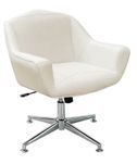 Office Star SL8471 Black Leather Club Chair