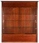 75" Wide Wood Veneer Traditional Display Case w/ Side Lights