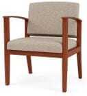 Amherst Wood Frame 400 lb Capacity Guest Chair in Upgrade Fabric or Healthcare Vinyl