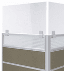 24&quotW x 16&quotH - Clamp On Cubicle Height Extender for 1.25" - 2.5" Thick Panels - IN STOCK!
