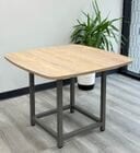 40" Square Contrasts Rustic Meeting Table