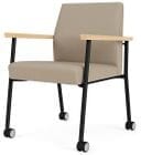 Mystic Guest Chair w/ Casters  in Upgrade Fabric or Healthcare Vinyl