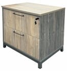 Desert Oak & Smoked Timber 32&quot 2-Drawer Lateral File