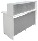 Small 55" Wide White Reception Desk