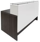 Emerge Glass Top Reception Desk w/Drawers & LED Light - 66&quotW x 31&quotD