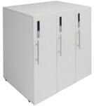 3-Person Digital  Keypad 30&quotH Stackable Office Storage Locker in White or Charcoal