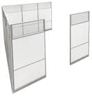 9' x 9' x 7'H Tall White Laminate Modular Office - Add-On Cubicle