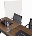 EZ Install 24&quotW x 30&quotH Training Table Sneeze Guard with Polycarbonate Clamps - IN STOCK!