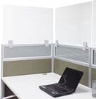 24&quotW x 24&quotH  - Clamp On Cubicle Height Extender for 1.25" - 2.5" Thick Panels - IN STOCK!