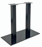 Steel Dual Column Conference Table Base in Black or Chrome - Single Leg