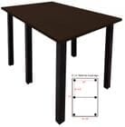 6' x 4' Standing Height Conference Table w/Square Post Legs