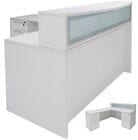 66&quotW White L-Shaped Salon Reception Desk w/Drawers