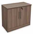 Urban Walnut 2-Door Locking Storage Cabinet