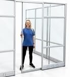 7'H Sliding Glass Door with Silver Frame
