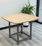 40&quot Square Contrasts Rustic Meeting Table