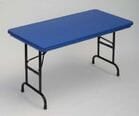 30" x 60" Adjustable Height Resin Folding Table