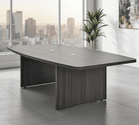8' Charcoal Boat Shaped Conference Table