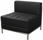 Black Tufted Modular Armless Chair