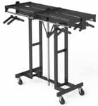 72" Portable Folding Coat Rack with Hanger Bar