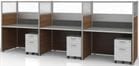 Sync Custom Cubicles - 57&quotH 3-Person Workstation